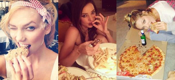 Top model: anche loro mangiano schifezze. Gli strappi alla regola che le rendono più 'umane'