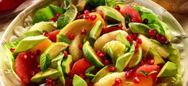 Ricette dietetiche: insalata di agrumi e avocado