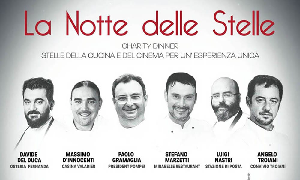 6 chef alla Festa del cinema: una cena benefica contro la fame nel mondo