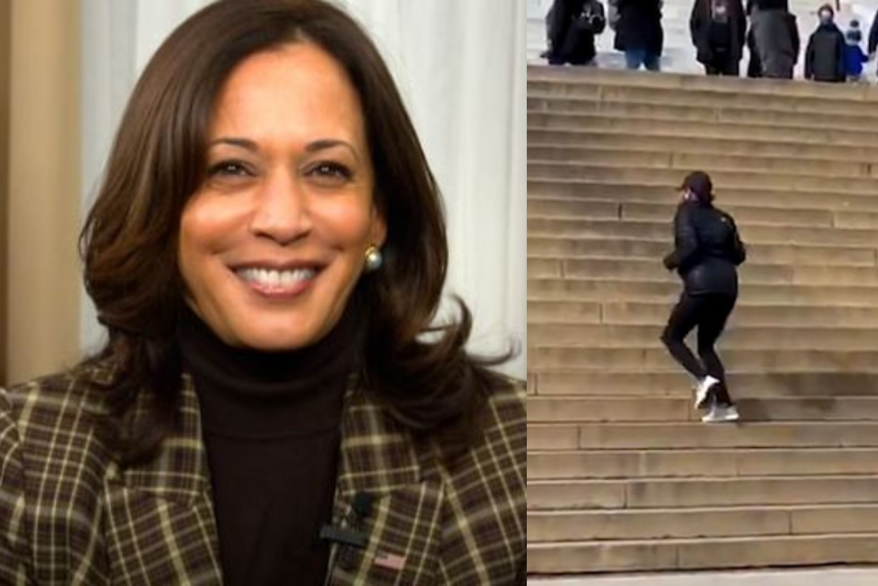 Allenamento scale Kamala Harris